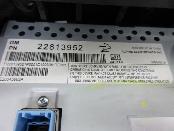 CHEVROLET VOLT 2011-2013-2014-2013-2015 RADIO OEM WHITE 7 " SCREEN FACE PLATE