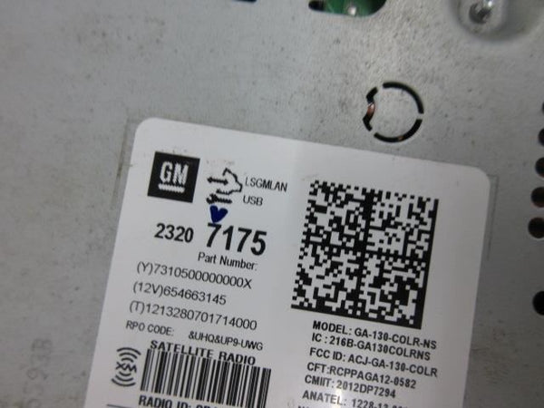 CHEVROLET VOLT 2011-2013-2014-2013-2015 OEM RADIO NAVIGATION 7 SCREEN FACE PLATE