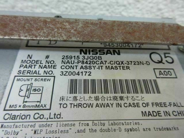 INFINITI QX60 AWD 2014-2015-2016 OEM RADIO 8 ¨ SCREEN KIT NAVIGATION 25915 3JG0B