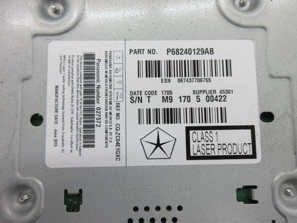 DODGE JOURNEY SXT 2012-2018 RADIO RECEIVER OEM SCREEN 8.4 ¨ UCONNECT NAVIGATION