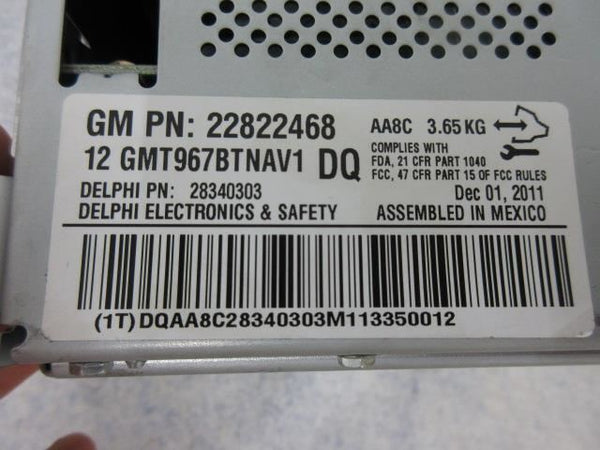 ENCLAVE ACADIA TRAVERSE 2010-2011-2012 OEM RADIO SCREEN 7 ¨ NAVIGATION 22822468