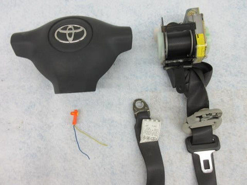 TOYOTA YARIS ECO VITZ  O 3 - O  5 BLACK DRIVER AIRBAG STEERING WHEEL BELT LEFT
