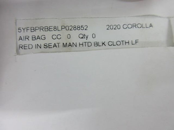 TOYOTA COROLLA 2020-2021-2022-2023-2024-2015 FRONT LEFT SEAT Airbag DRIVER SIDE
