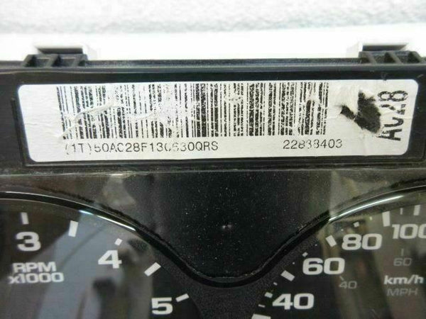 SILVERADO 1500 2500 166162 KM 6 L 2X4 AUTOMATIC 2013-2014 OEM CLUSTER 22838403