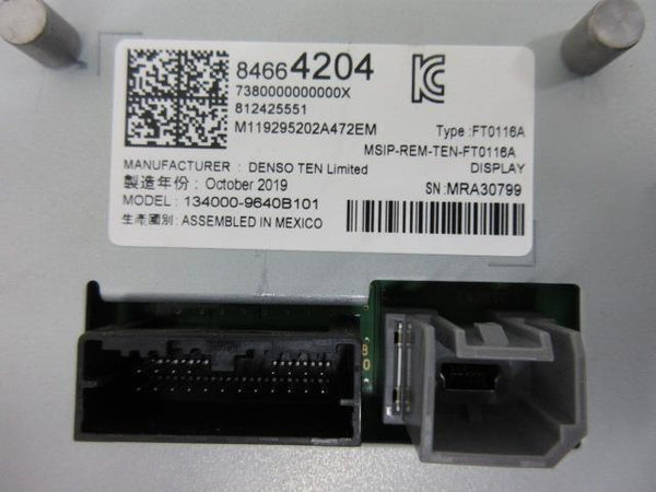 GMC SIERRA 2500 2018-2019-2020 OEM RADIO 7 ¨ SCREEN 84507918 RECEIVER 84610616