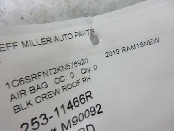 DODGE RAM 2019-2021-2020-2022-2023-2024 NEW BODY CREW CAB CURTAIN RIGHT Airbag
