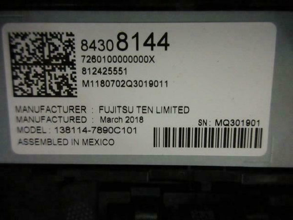 GMC TERRAIN 2018-2019 OEM RADIO SATELLITE 7 ” SCREEN 84148565