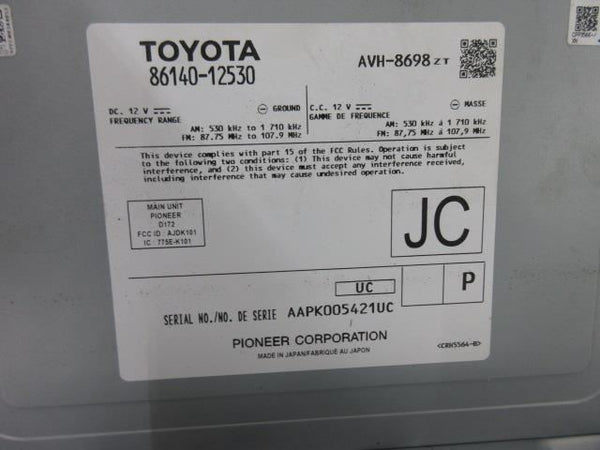 TOYOTA COROLLA 2020-2021 OEM RADIO SCREEN NAVIGATION APPS APPLE CAR 86140-12530