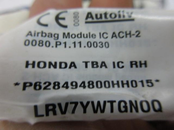 HONDA CIVIC SEDAN 2016-2018-2017-2019-2020-2021 curtain PASSENGER RIGHT airbag