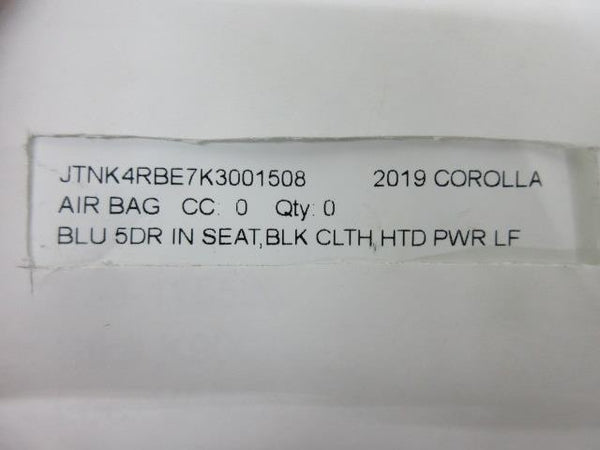 TOYOTA COROLLA 2020-2021-2022-2023-2024-2015 LEFT FRONT SEAT Airbag DRIVER SIDE