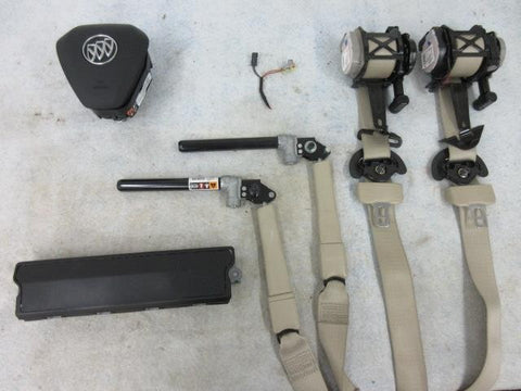 BUICK ENVISION 2019-2020 OEM LEFT STEERING WHEEL airbag KNEE + 2 BELTS BEIGE