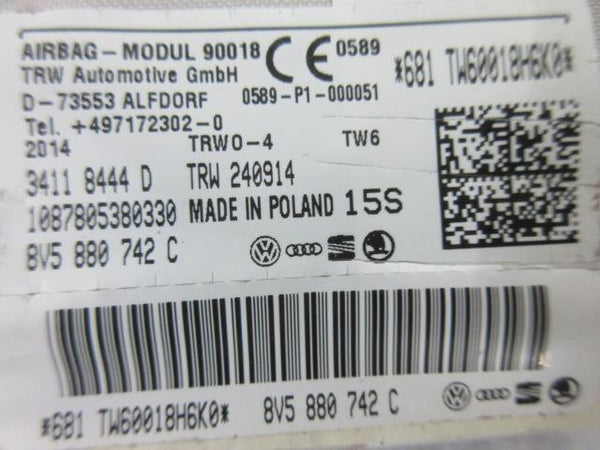 AUDI A3 SEDAN 2015-2016-2017-2018-2019-2020-2021 CURTAIN Airbag RIGHT PASSENGER