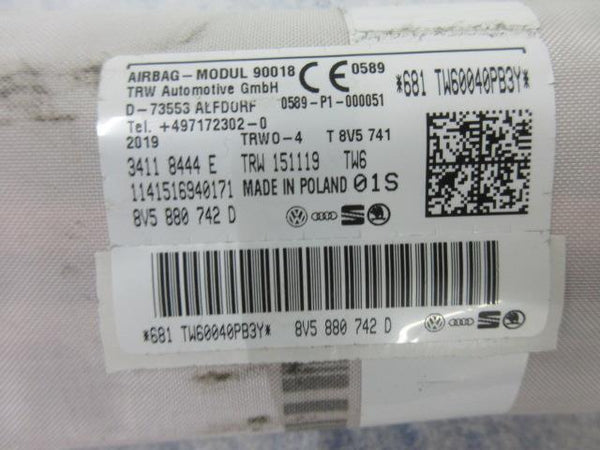 AUDI A3 SEDAN 2015-2016-2017-2019-2018-2020-2021 CURTAIN Airbag RIGHT PASSENGER