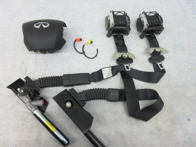 INFINITI Q50 2013-2014-2015-2016-2017 LEFT STEERING WHEEL AIRBAG 2 X SEAT BELTS
