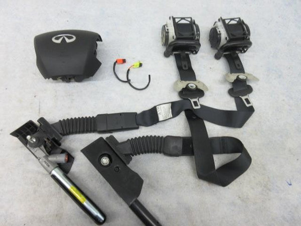 INFINITI Q50 2013-2014-2015-2016-2017 LEFT STEERING WHEEL AIRBAG 2 X SEAT BELTS