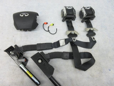 INFINITI Q50 2013-2014-2015-2016-2017 LEFT STEERING WHEEL AIRBAG 2 X SEAT BELTS