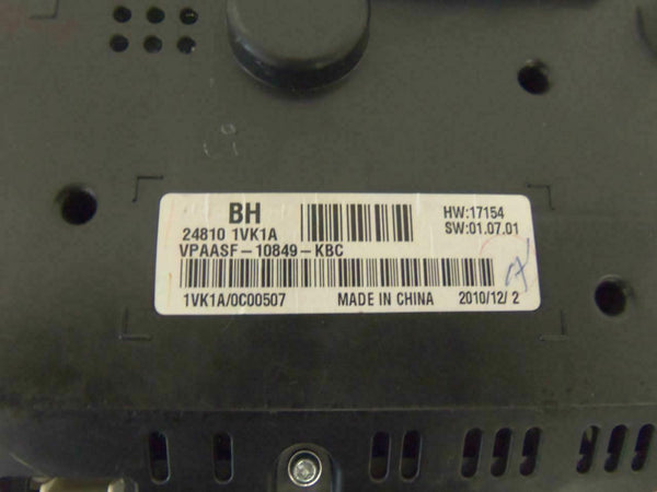 NISSAN ROGUE 2011 OEM CLUSTER SPEEDOMETER 1VK1A AUTOMATIC KM/H 24810 KM