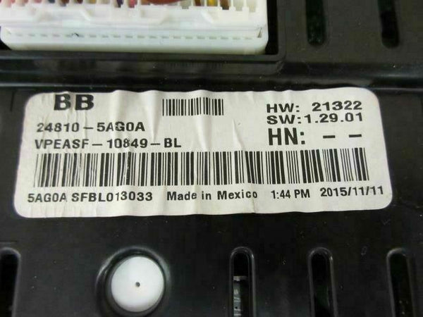 NISSAN MURANO 2015-2016-2017 51 910 KM METRIC OEM SCREEN 8 ¨ CLUSTER 24810-5AG0A