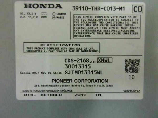 HONDA ODYSSEY 2018-2019-2020 OEM RADIO SCREEN 8 ¨ NAVIGATION 39710-THR-A120-M1