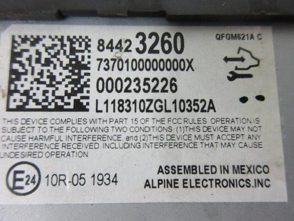 CHEVROLET TRAVERSE 2018-19-2020 OEM RADIO RECEIVER SCREEN 8 NAVIGATION 84423260