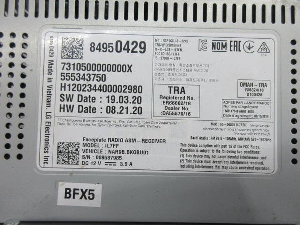CHEVROLET TRAILBLAZER 2021-2022 OEM RADIO RECEIVER SCREEN 8 ¨