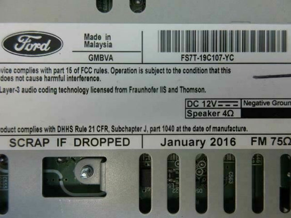 FORD FUSION 2016-2017-2018 OEM SYNC3 RADIO RECEIVER NAVIGATION SCREEN 8"