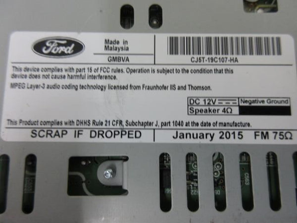 FORD ESCAPE 2013-2014-2016 OEM SYNC 2 RADIO 1 CD SCREEN 8 " NAVIGATION APIM KIT