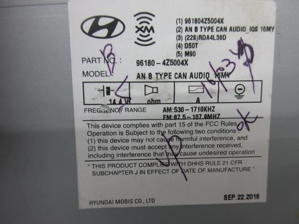 HYUNDAI SANTA FE 2017-2018-2019 OEM RADIO SATELLITE SCREEN 5 ¨ 961804Z5004X