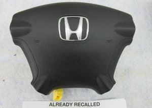 HONDA CR-V CRV O 2 -O 6 ALREADY RECALLED BLACK STEERING WHEEL AIRBAG LEFT DRIVER