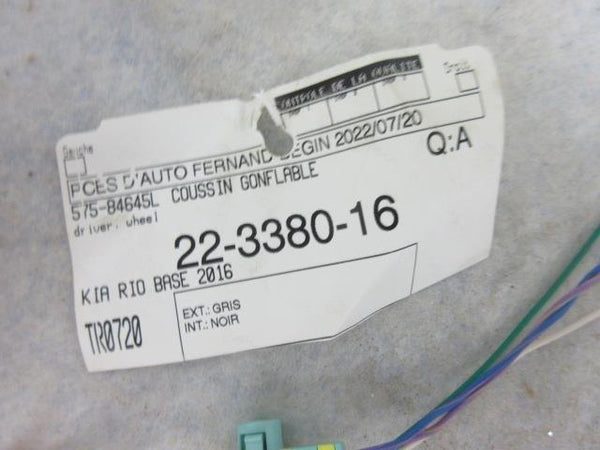 KIA RIO HATCHBACK 2012-2014-2013-2015-2016-2017 LEFT LH STEERING wheel Airbag