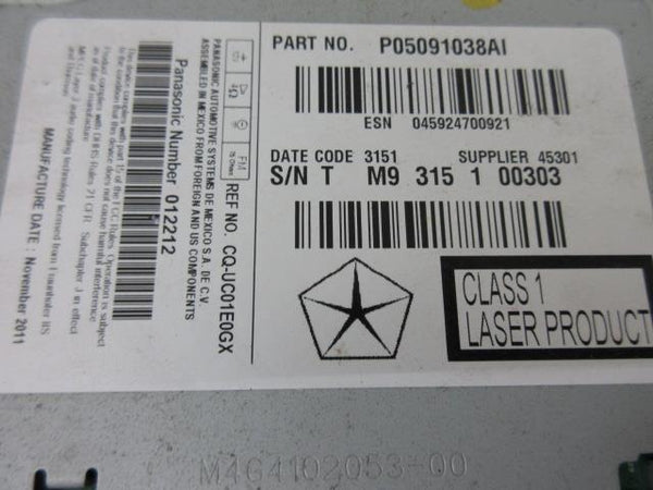 DODGE R/T JOURNEY 2012-2013-2014-15-2017-2016-2018 OEM SCREEN 8.4 RADIO UCONNECT