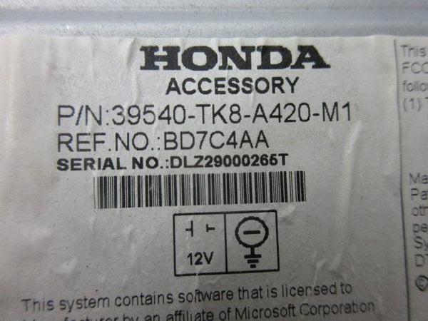 HONDA ODYSSEY 2014-2015-2016-2017 OEM NAVIGATION RADIO SCREEN 39540-TK8-A420-M1