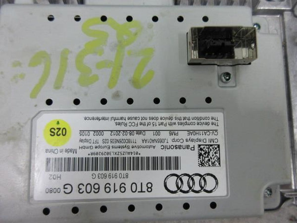 AUDI Q5 2010-2011-2012 OEM RADIO 8T1035186R SATELLITE CD 8T0919603G SCREEN 6.5 "