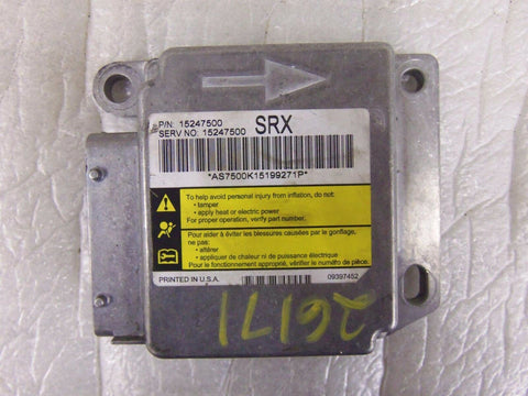 CADILLAC SRX 2004 SRS MODULE COMPUTER 15247500 SERV. # 15247500