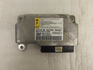 CHEVROLET MALIBU 2005 SRS MODULE COMPUTER # 22727278 MB 5WY72970 # 26040318