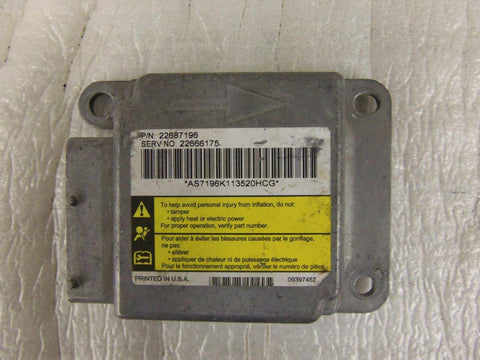 SATURN VUE 2002 OEM SRS MODULE COMPUTER 22687196 SERV # 22666175