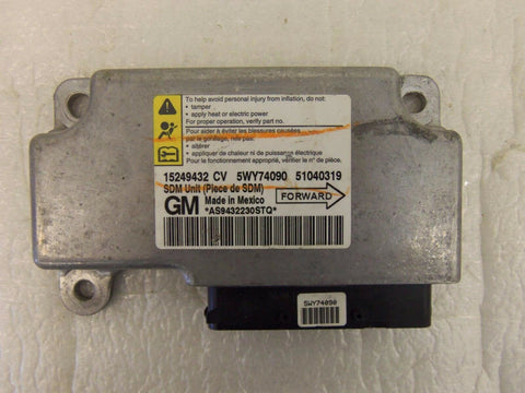 CHEVROLET COBALT 2005-2006-2007 SRS MODULE COMPUTER # 15249432 # 51040319