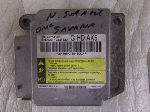 SAVANA EXPRESS VAN 2003-2004-2005 SRS MODULE COMPUTER 25754198  # 12231830