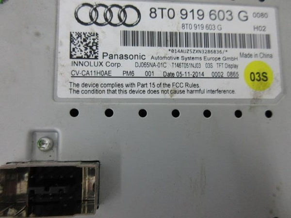 AUDI A4 2013-2014-2015-2016 OEM RADIO RECEIVER 8R1035186Q SCREEN 6.5¨ 8T0919603G