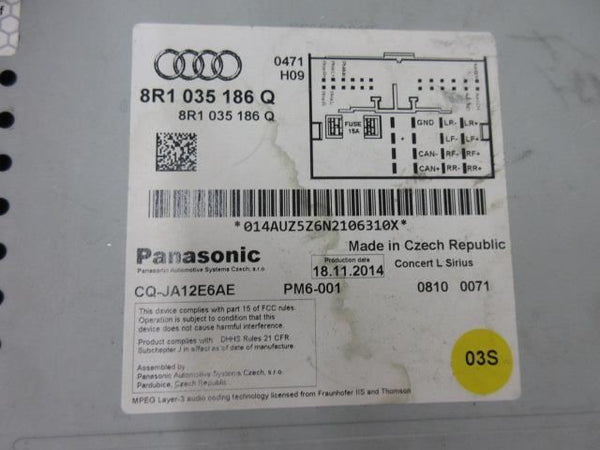 AUDI A4 2013-2014-2015-2016 OEM RADIO RECEIVER 8R1035186Q SCREEN 6.5¨ 8T0919603G